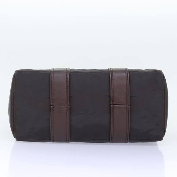 HERMES Acape Luco PM Hand Bag Nylon Brown Auth bs14449 - Picture 5 of 16